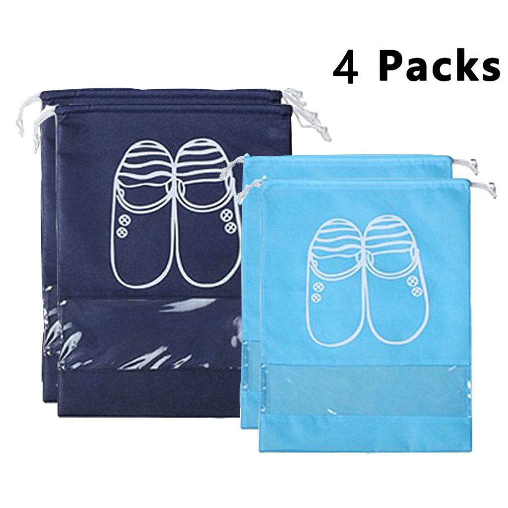 1/5pcs Shoes Storage Bags Travel Portable Clothes Underwear Organizer  Transparent Frosted Drawstring Pouch Waterproof Dust-proof - AliExpress