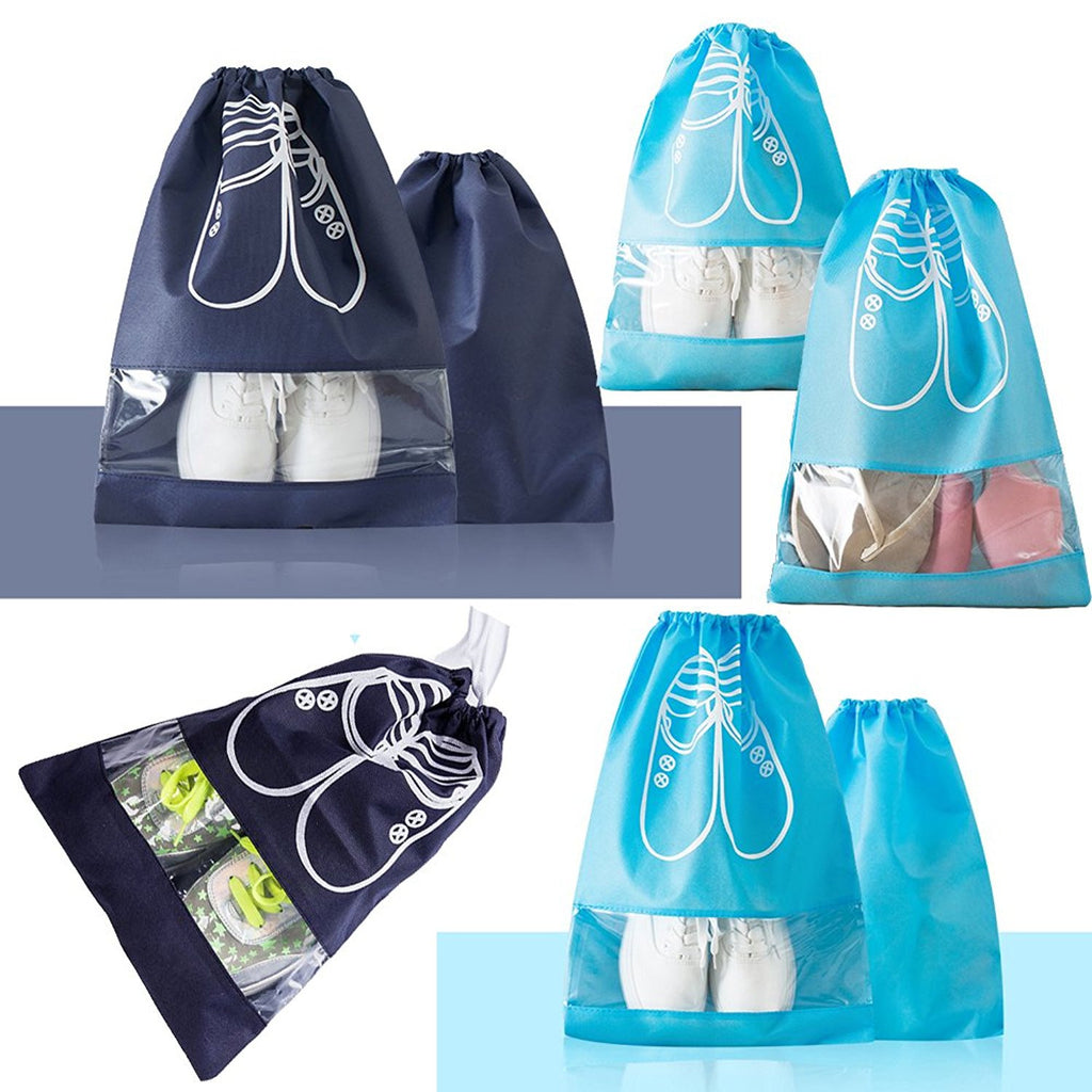YAMIU 4 Pcs Shoe Bags Dust-proof Drawstring with Transparent Window Tr ...