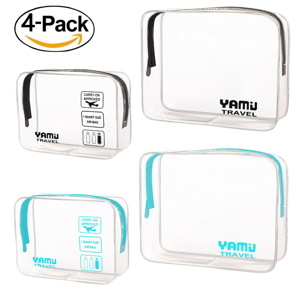 YAMIU Travel TSA Approved Toiletry Bag Waterproof Airline Clear